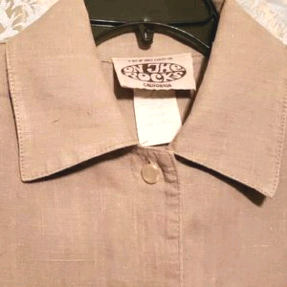 ON THE ROCKS 100% LINEN SKIRT SUIT SZ M - Picture 5 of 8